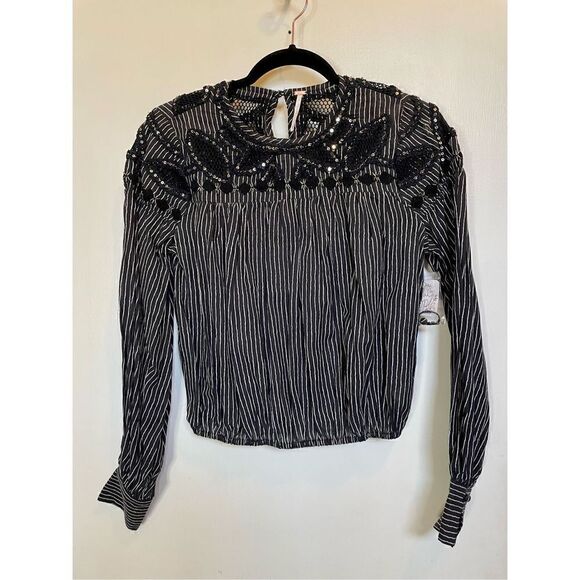 NWT FREE PEOPLE DREAM AWAY EMBROIDERED TOP, szXS - Picture 2 of 13